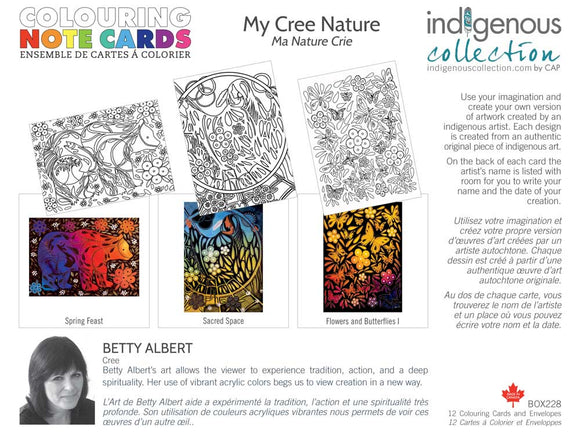 Betty Albert My Cree Nature - Colouring Boxed Note Cards (Copy)