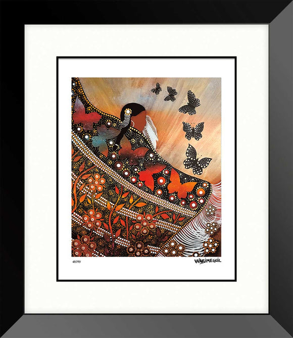 Butterfly Dance framed limited edition print by artist Betty Albert