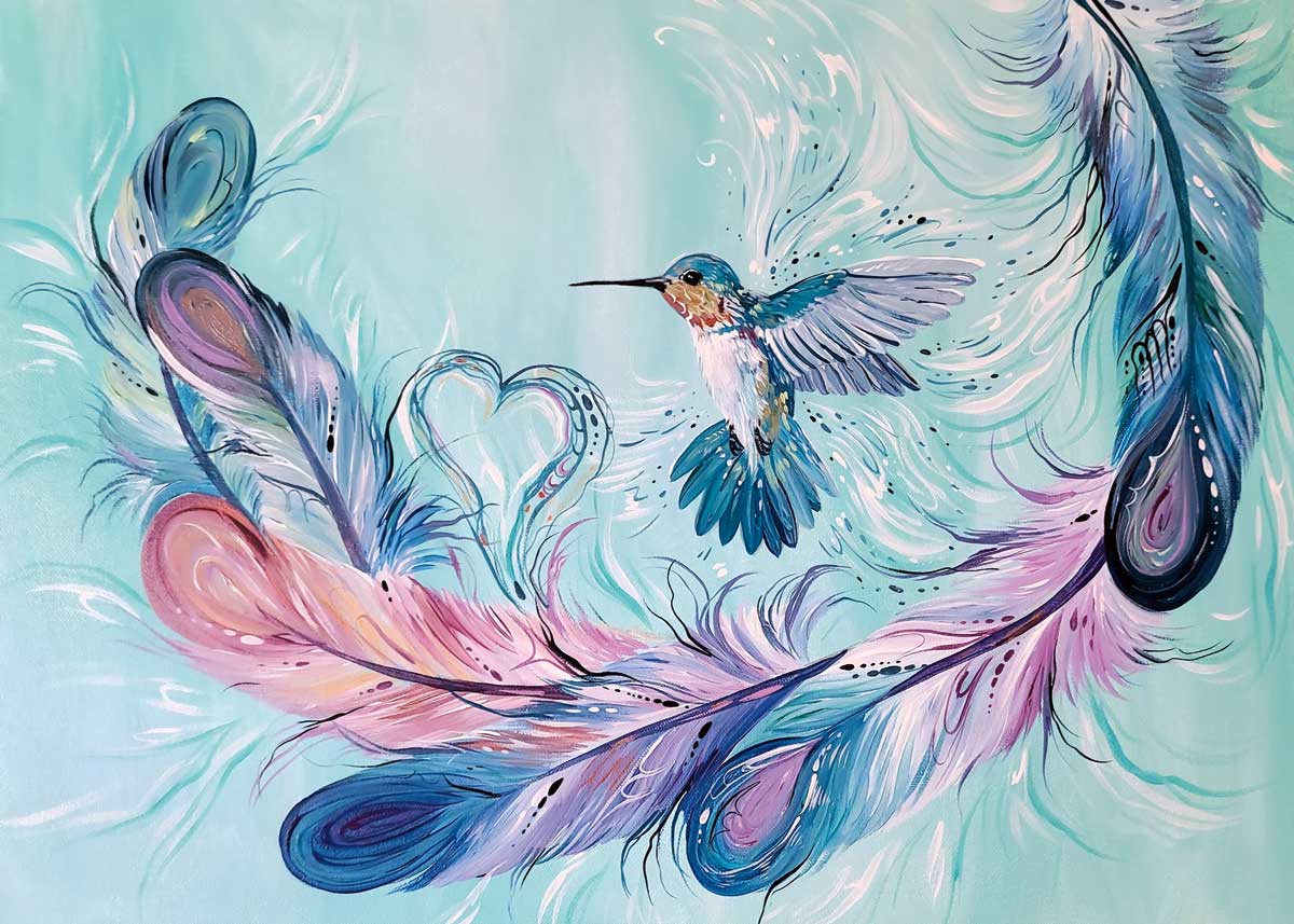 Hummingbird Feathers Diamond Art Kit – Indigenous Collection