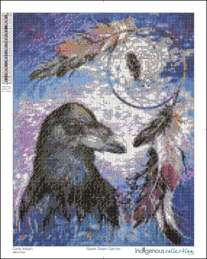 White & Black Raven Dream Catcher – All Diamond Painting