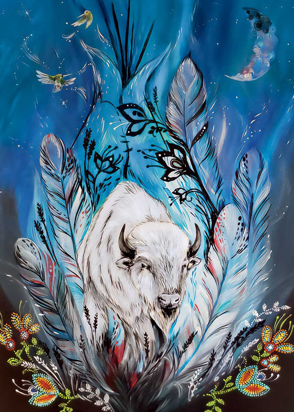 Spirit Buffalo magnet by artist Karen Erickson