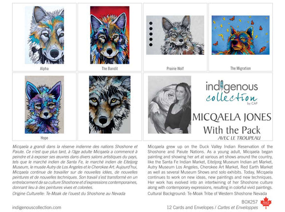 With the Pack boxed note cards by artist Micqaela Jones