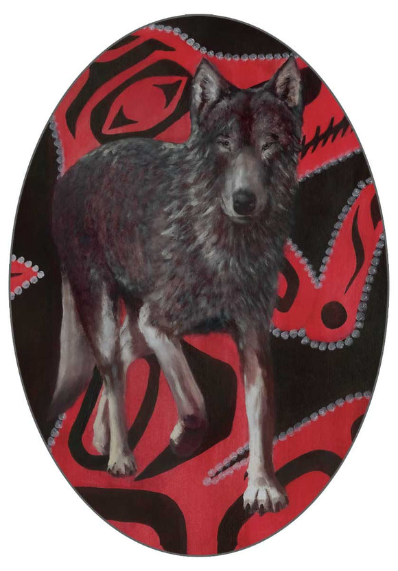 Wolves sticker by artist Jean Taylor
