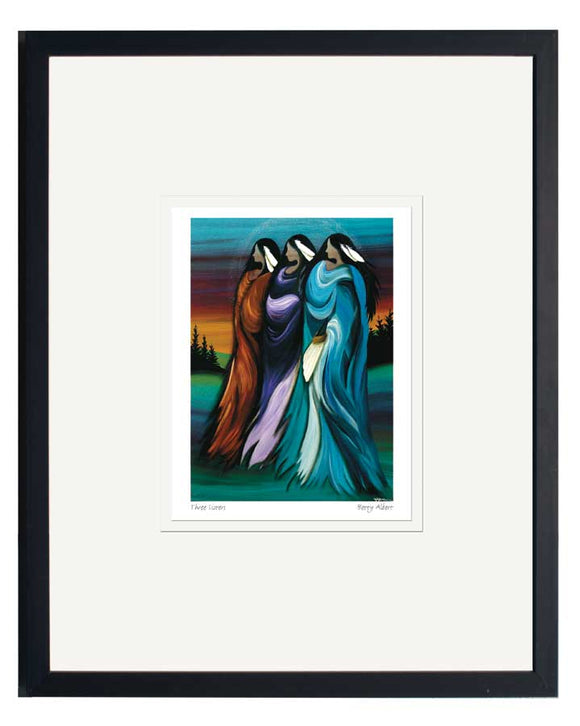 Three Sisters - small framed and matted print