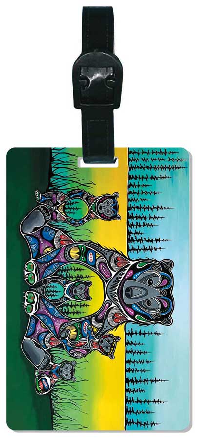 Bear Medicine luggage tag by artist Jessica Somers