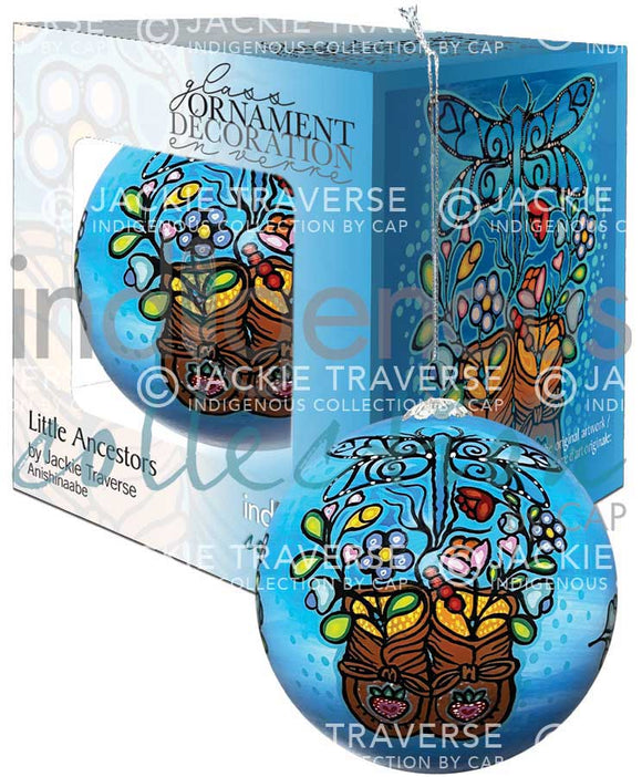 Little Ancestors Glass Ornament by artistJackie Traverse