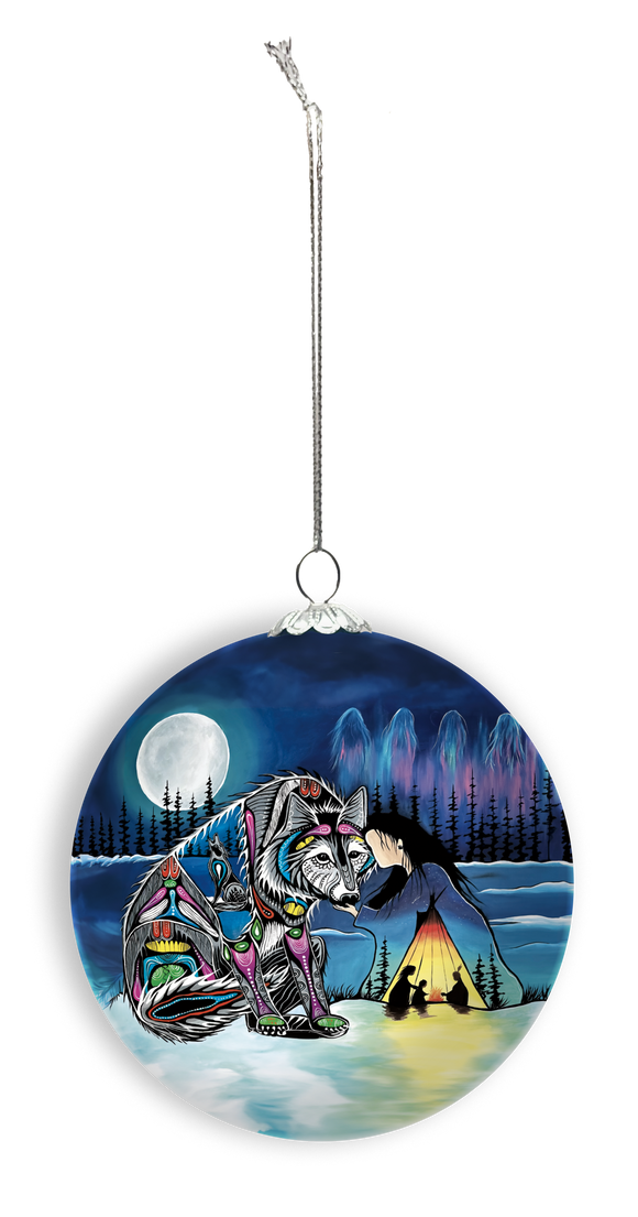 January Moon Glass Ornament