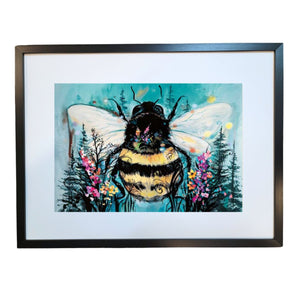 Bumble Bee - large framed and matted print