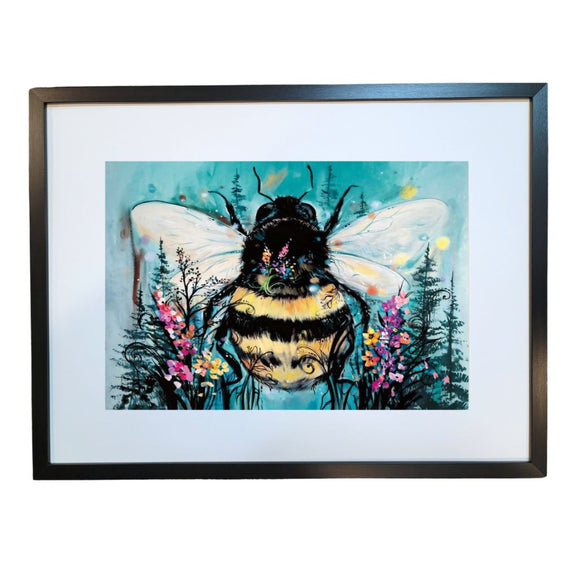 Bumble Bee - large framed and matted print