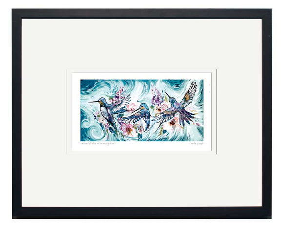 Dance of the Hummingbird - small framed and matted print