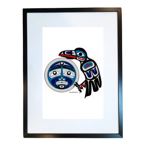 Raven's Moon - large framed and matted print