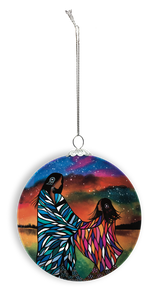 Mother & Daughter Glass Ornament