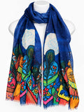 Full Moon Ceremony Eco Scarf by artist Jackie Traverse
