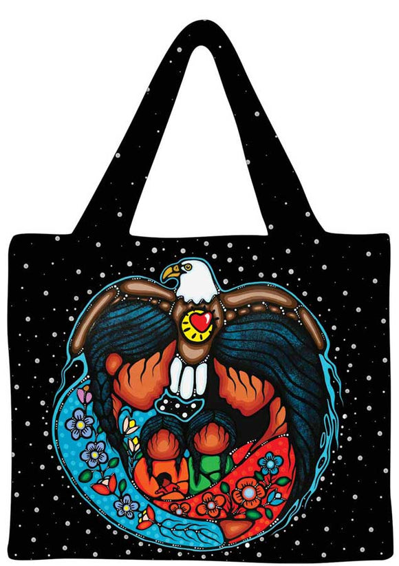 Blessed reusable shopping bags by artist Jackie Traverse