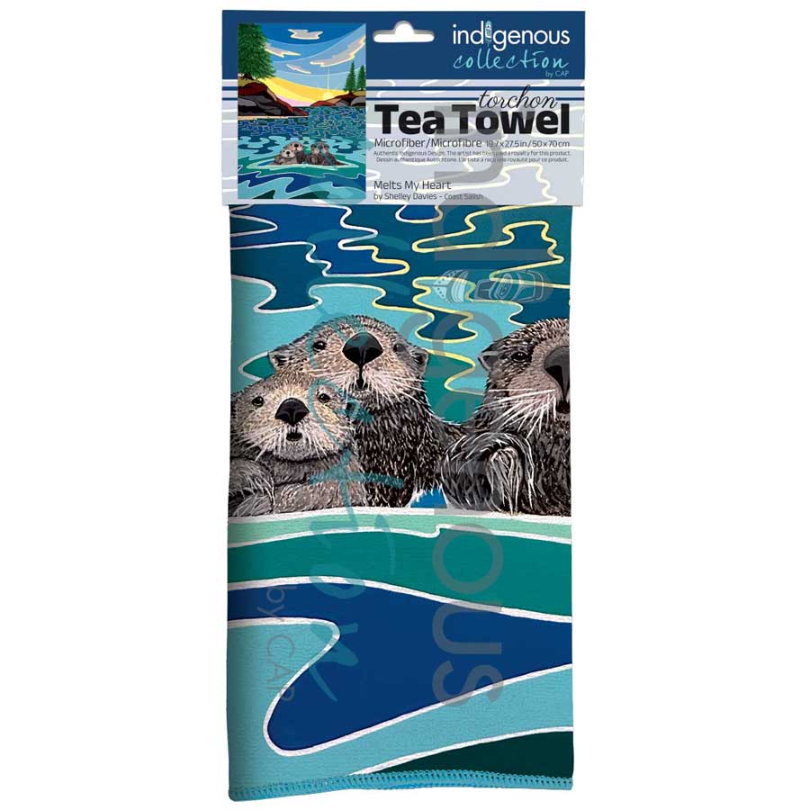 Melts My Heart Tea Towel by artist Shelley Davies – Indigenous