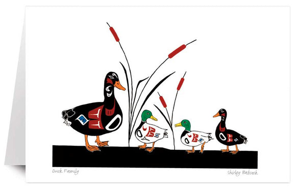 Duck Family by artist Shirley Babcock - Coast Salish/Kwakwaka'wakw.