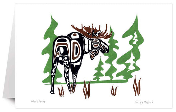 Moose Hunt by artist Shirley Babcock - Coast Salish/Kwakwaka'wakw.