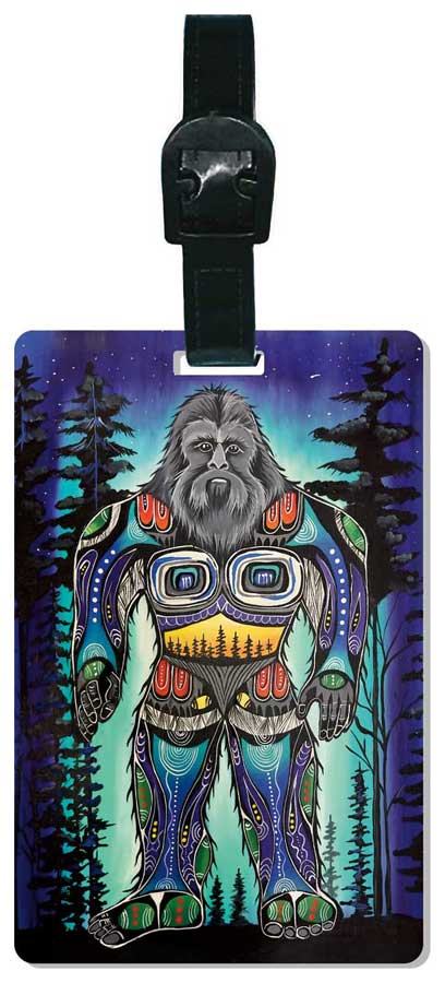 Walking Tall luggage tag by artist Jessica Somers