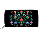 Petals of Ancestry Embossed Wallet by artist Lisa Berry. Indigenous Collection.