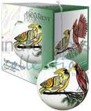 Feathered Friends Glass Ornament by artistJessica Somers