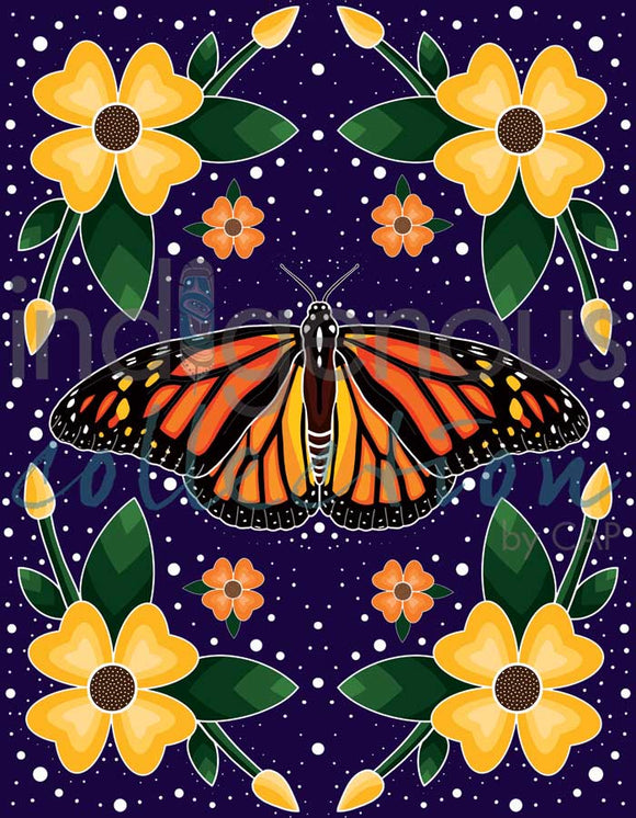 Monarch Butterfly Diamond Art Kit by artist Marissa Indoe