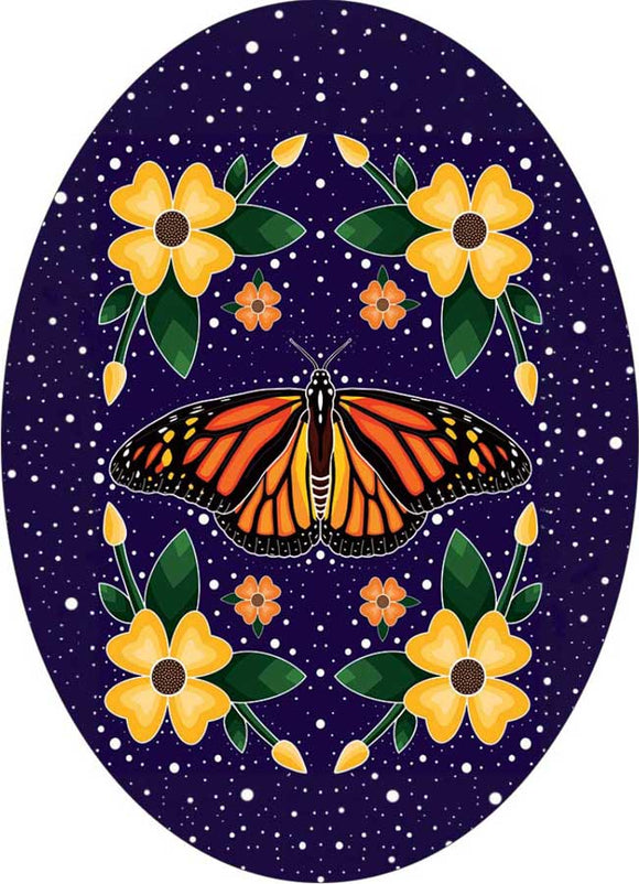 Monarch Butterfly sticker by artist Melissa Indoe