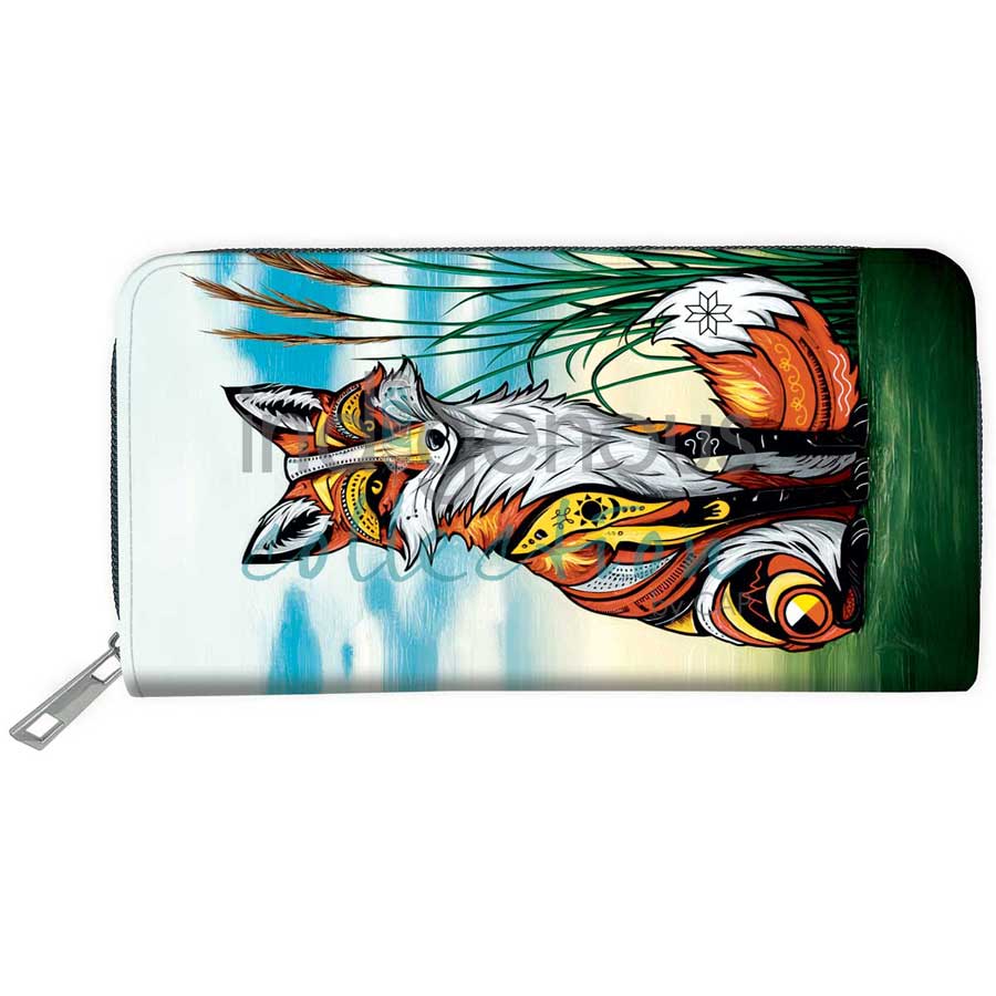 Fox Icon Wallet Spirit Fox Embossed Wallet by artist Stephanie White – Indigenous ...