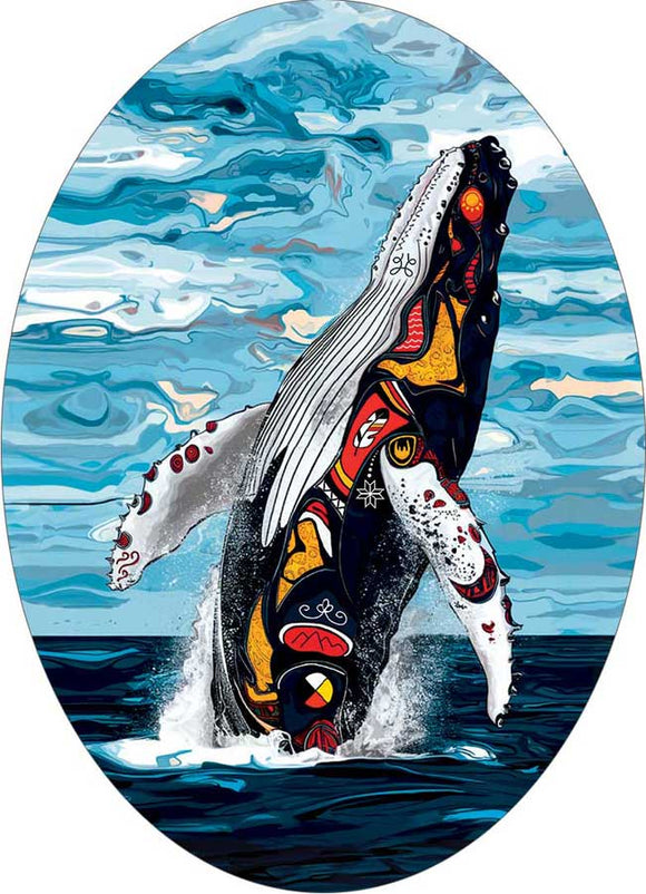 Spirit Whale sticker by artist Stephanie White