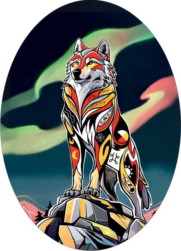 Spirit Wolf sticker by artist Stephanie White