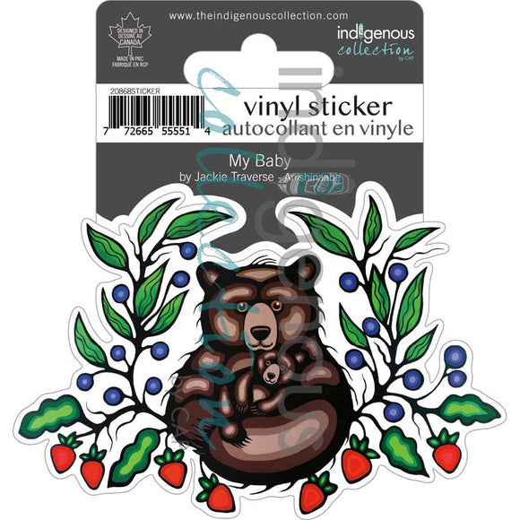 My Baby Vinyl Sticker by artist Jackie Traverse - Anishinaabe ...