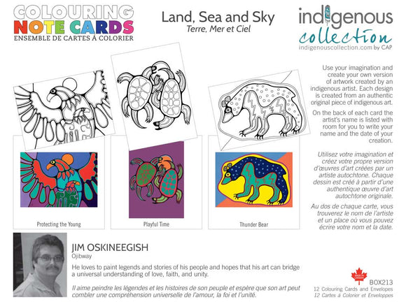 Jim Oskineegish LAND, SEA AND SKY Boxed Note Cards