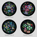 Jackie Traverse Floral Large Glass Magnet Set