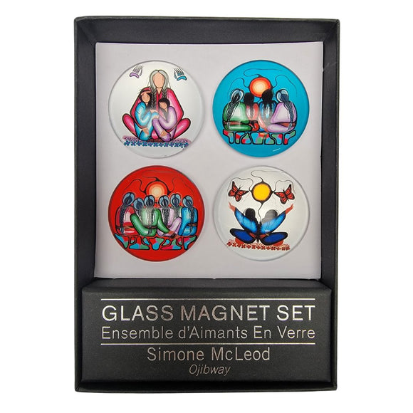 Glass magnet set by artist Simone McLeod