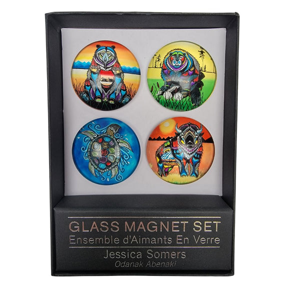 Glass magnet set by artist Jessica Somers