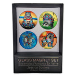 Glass magnet set by artist Jessica Somers