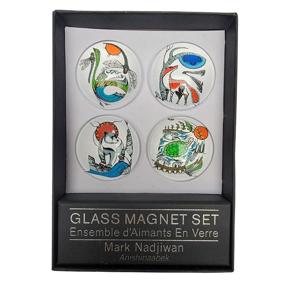 Glass magnet set by artist Mark Nadjiwan