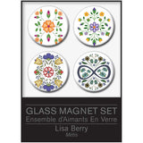  Glass Magnets Set by artist Lisa Berry. Indigenous Collection.