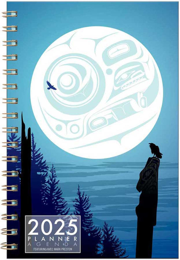 Full Moon Raven weekly planner by artist Mark Preston
