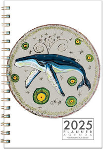 Humpback Whale Drum I weekly planner by artist Alan Syliboy