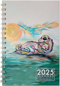 Otter Family weekly planner by artist Carla Joseph