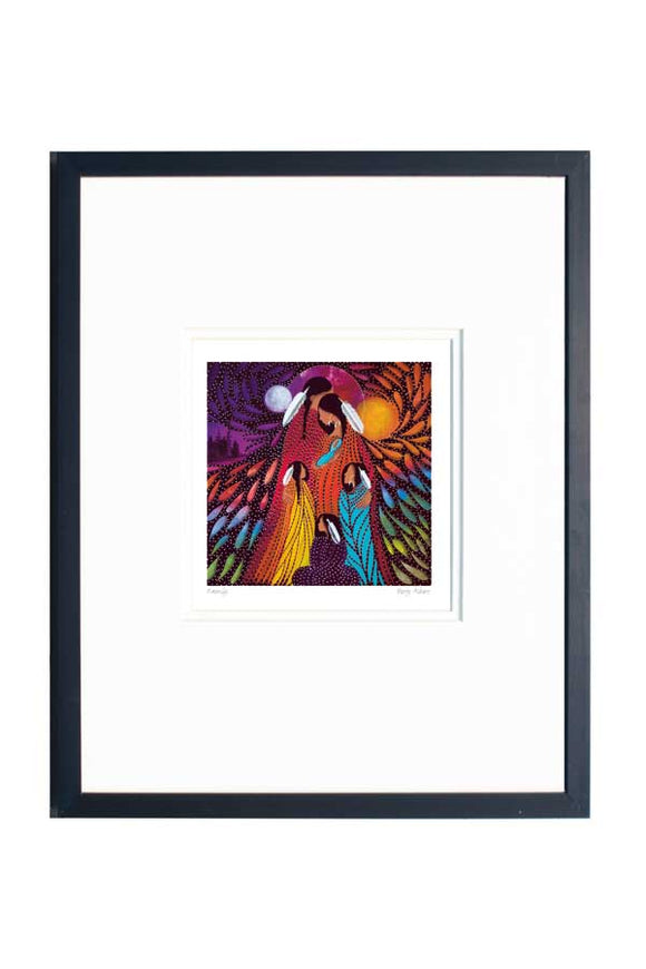 Family - small framed and matted print