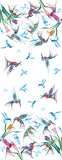 Garden of Hummingbirds Eco Scarf by artist Richard Shorty