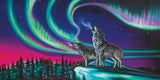 Sky Dance - Wolf Song beach/bath towel by artist Amy Keller-Rempp
