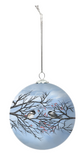 Chickadees glass Christmas ornament by artist Carla Joseph