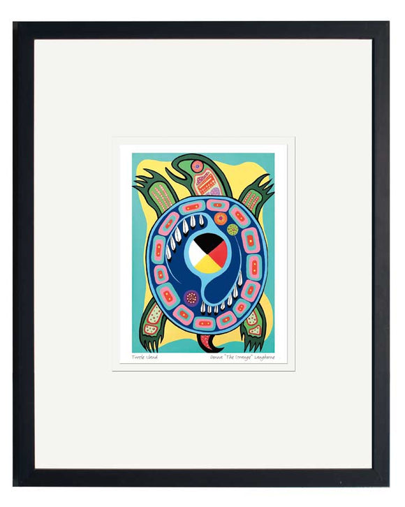 Turtle Island - small framed and matted print
