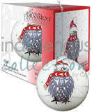 Owl Glass Ornament by artistAngela Kimble