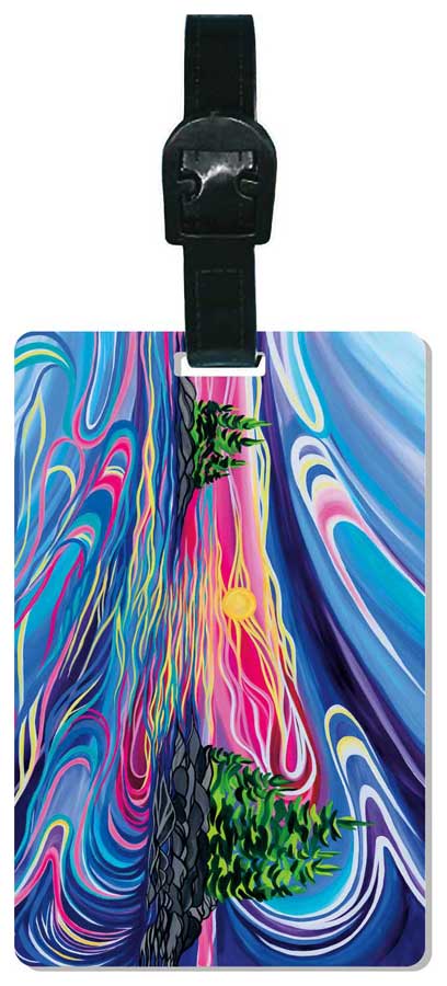 Reflect & Grow with Love luggage tag by artist Shawna Boulette-Grapentine