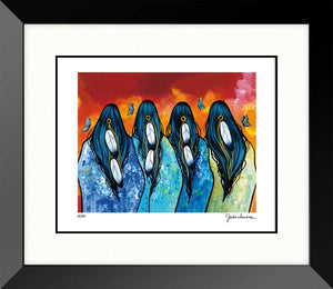 Tobacco Women framed limited edition print by artist Jackie Traverse