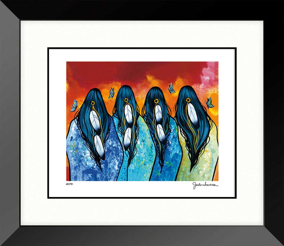Tobacco Women framed limited edition print by artist Jackie Traverse