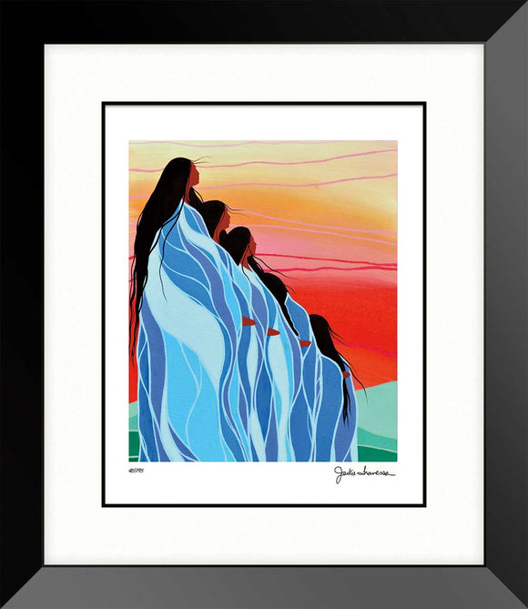 Cherish One Another framed limited edition print by artist Jackie Traverse